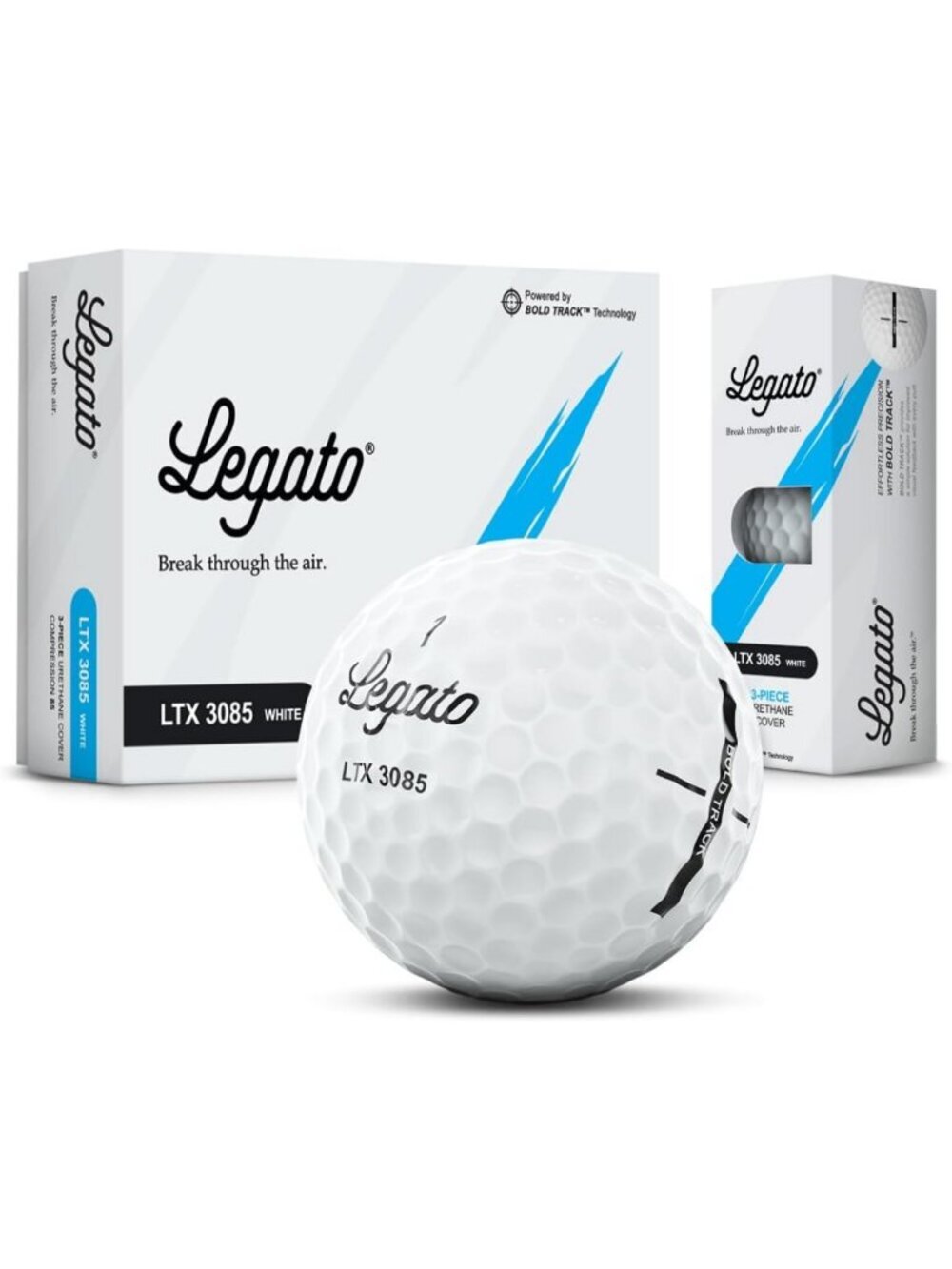 High-Performance 3-Piece Golf Balls with Urethane Cover - 12 Pack Set